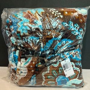 Vera Bradley RARE Java Blue Throw Blanket Super Soft Fleece 50” x 80” NWT